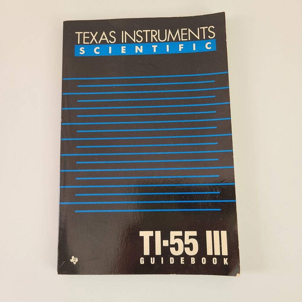 Vintage Texas Instrument Scientific TI-55 III guidebook 1986